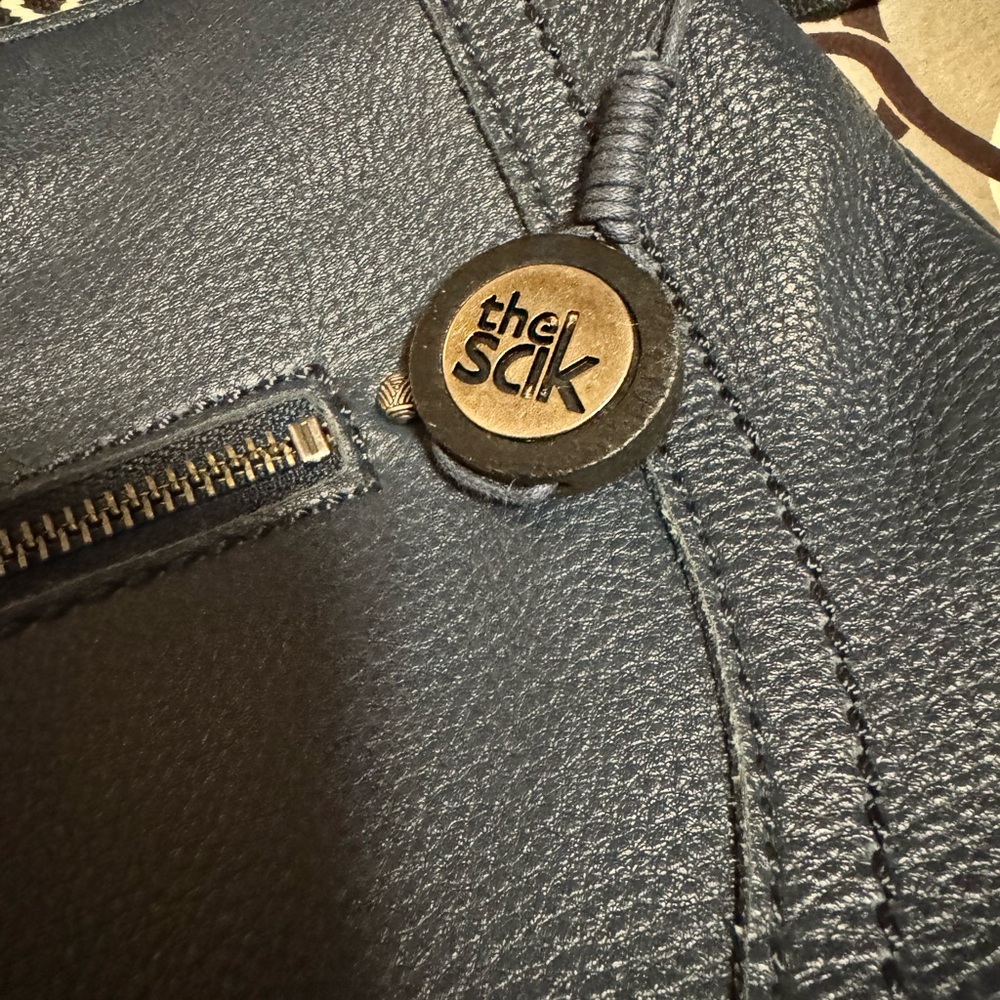 The Sak navy blue leather handbag - Picture 3 of 5